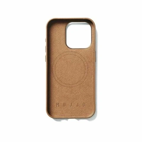 MOBESV Lederhülle Für IPhone 15 6,1 Zoll – Magnetisch, MagSafe Kompatibel | Dünn & Elegant Mit Logo-Ansicht | Braun