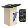 Birdfy Birdhouse Ebony Lite Smart – Intelligentes, solarbetriebenes Vogelhaus mit Kamera und KI-Vogelerkennung sticky