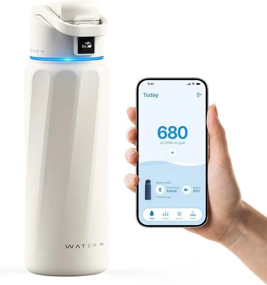 Gift Base Trinkflasche 600 Ml – „World’s Best Social Worker“, Aus Metall, Weiß, Mit 2 Verschlusskappen
