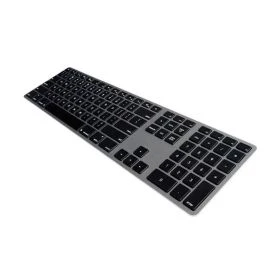 Matias Kabellose Tastatur US QWERTY mit Hintergrundbeleuchtung für MacBook space grey