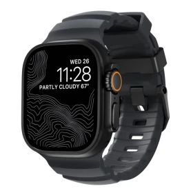Nomad Rocky Point Band Apple Watch 42mm / 44mm / 45mm / 49mm Storm Connector Black