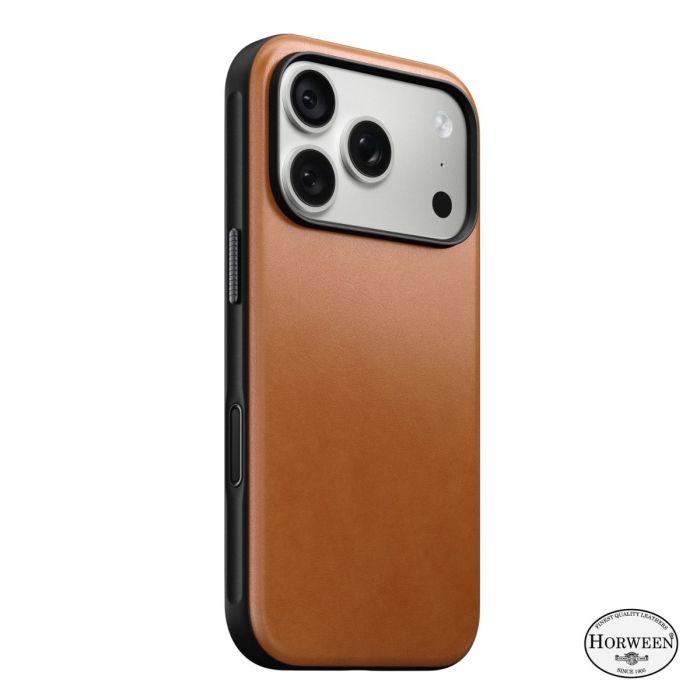 Nomad Modern Lederhülle Horween iPhone 18 Pro Saddle
