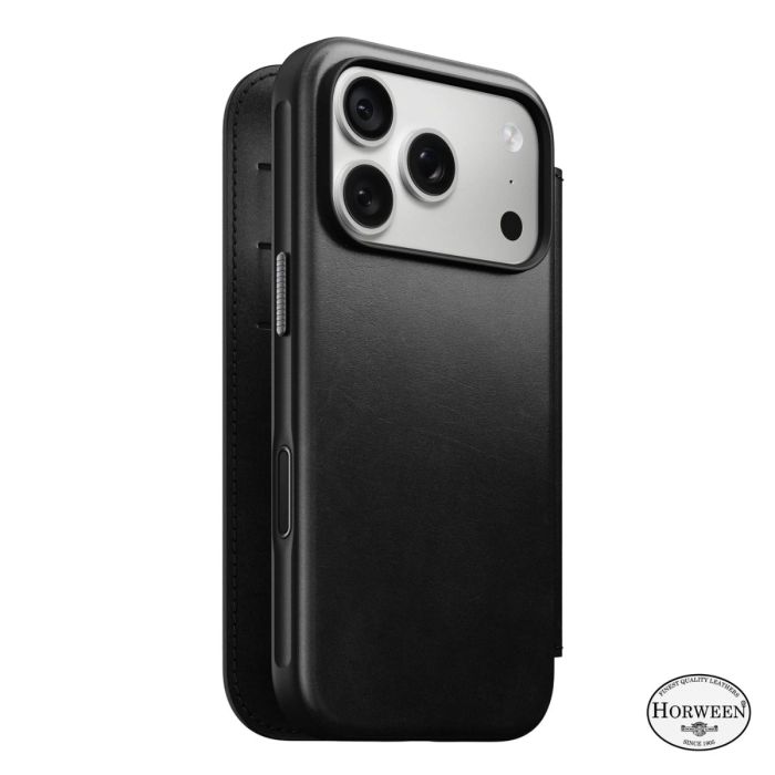 Nomad Modern Lederfolio Horween iPhone 18 Pro Schwarz