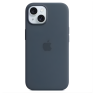 Apple Silicone MagSafe Case iPhone 15 Pro Max Storm Blue sticky