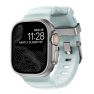 Nomad Rocky Point Armband Apple Watch Ultra 46mm / 49mm Icy Blue Glow Connector Schwarz sticky