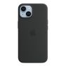 Apple Silikon Case mit MagSafe iPhone 15 Schwarz sticky