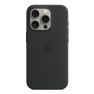 Apple Silicone MagSafe Case iPhone 15 Pro Black sticky