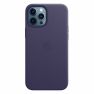Apple Leder MagSafe Hülle iPhone 12 Pro Max Deep Violet sticky