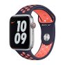 Apple Nike Sport Band Apple Watch 42mm / 44mm / 45mm / 49mm Blue Black / Bright Mango sticky