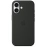 Apple Silikon MagSafe Hülle iPhone 16 Schwarz sticky