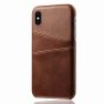 Casecentive Leder Wallet Back Case iPhone XS Max Braun sticky