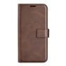 Casecentive Leder Wallet Hülle mit Verschluss iPhone 15 Pro braun sticky