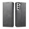 Casecentive Leder Wallet case Luxus Samsung Galaxy S21 schwarz sticky