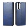 Casecentive Leder Wallet case Luxus Samsung Galaxy S21 blau sticky