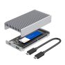 Casecentive M.2 NVMe SSD Gehäuse 40Gbps silber  sticky