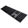 Matias Kabellose Tastatur US QWERTY mit Hintergrundbeleuchtung für MacBook space grey sticky