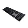 Matias Kabellose Tastatur US QWERTY mit Hintergrundbeleuchtung für MacBook space grey sticky