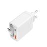 Musthavz 65-W-Schnellladegerät mit 2 PD-Anschlüssen und einziehbarem Kabel, weiß sticky