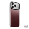 Nomad Magnetische Lederrückseite Horween MagSafe iPhone 18 Pro Burgundy sticky