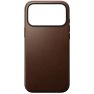 Nomad Moderne Leder Hülle iPhone 17 Pro Max Braun sticky