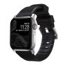 Nomad robustes Sportarmband Apple Watch 42mm / 44mm / 45mm / 49mm schwarz / silber sticky