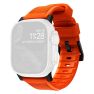 Nomad robustes Sportarmband Apple Watch 42mm / 44mm / 45mm / 49mm Orange Connector Schwarz sticky