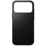 Nomad Traditionelle Leder Hülle iPhone 17 Pro Max Schwarz sticky