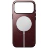 Nomad Moderne Leder Hülle iPhone 17 Pro Burgundy Horween sticky