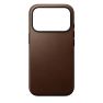 Nomad Moderne Leder Hülle iPhone 17 Pro Braun sticky