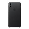 Apple Leather Case iPhone XS Max schwarz sticky