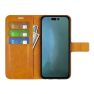 Casecentive Leder Wallet Hülle mit Verschluss iPhone 14 Pro Max hellbraun thumbnail