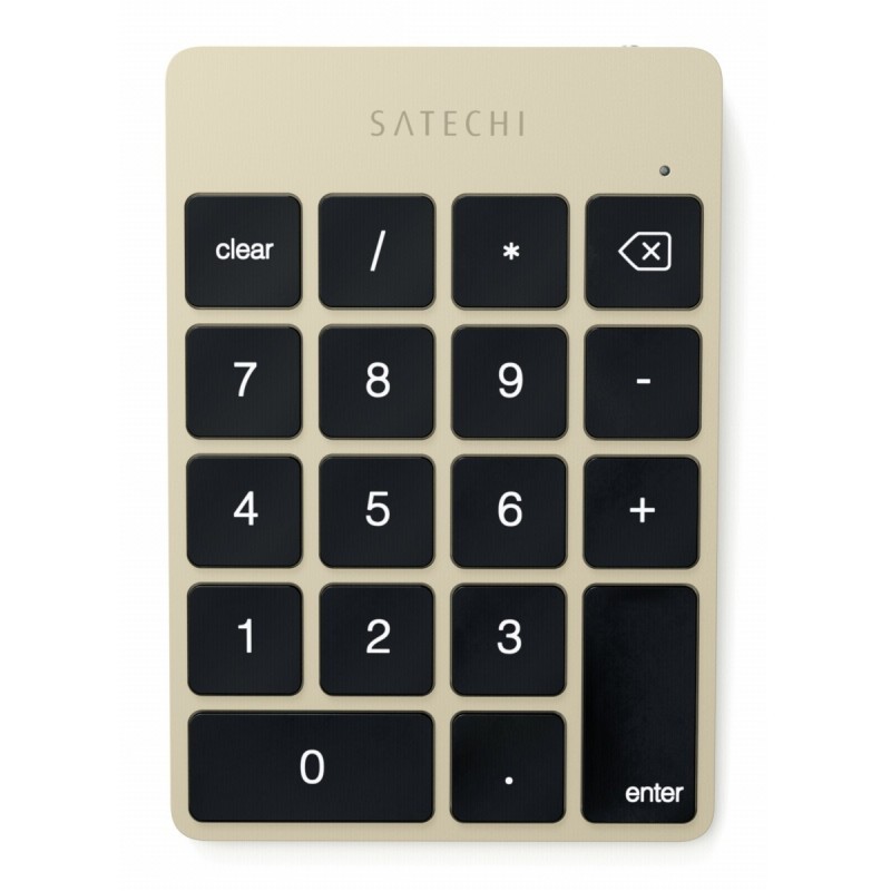 Satechi Slim wiederaufladbare Bluetooth-Tastatur (Nummernblock) Aluminium Gold