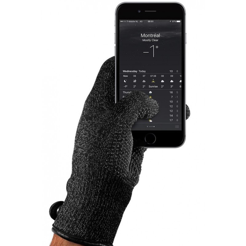Mujjo Touchscreen-Handschuhe Large Single Layered schwarz