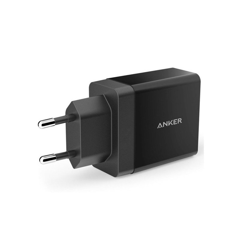 Anker PowerPort 2x USB 24W Ladegerät Schwarz 