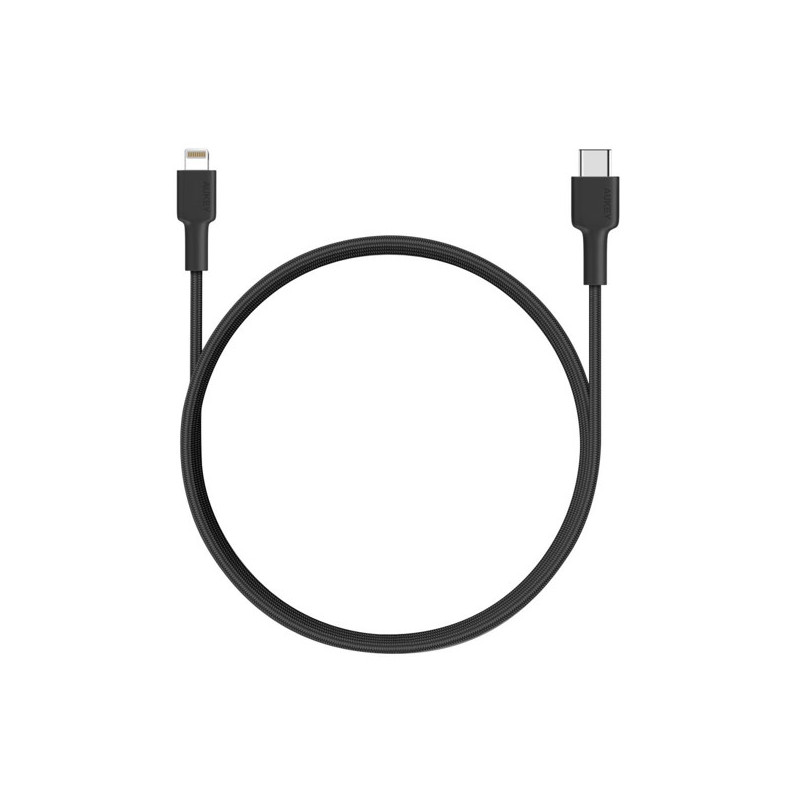 Aukey Kabel USB-C auf Lightning 1.2m schwarz