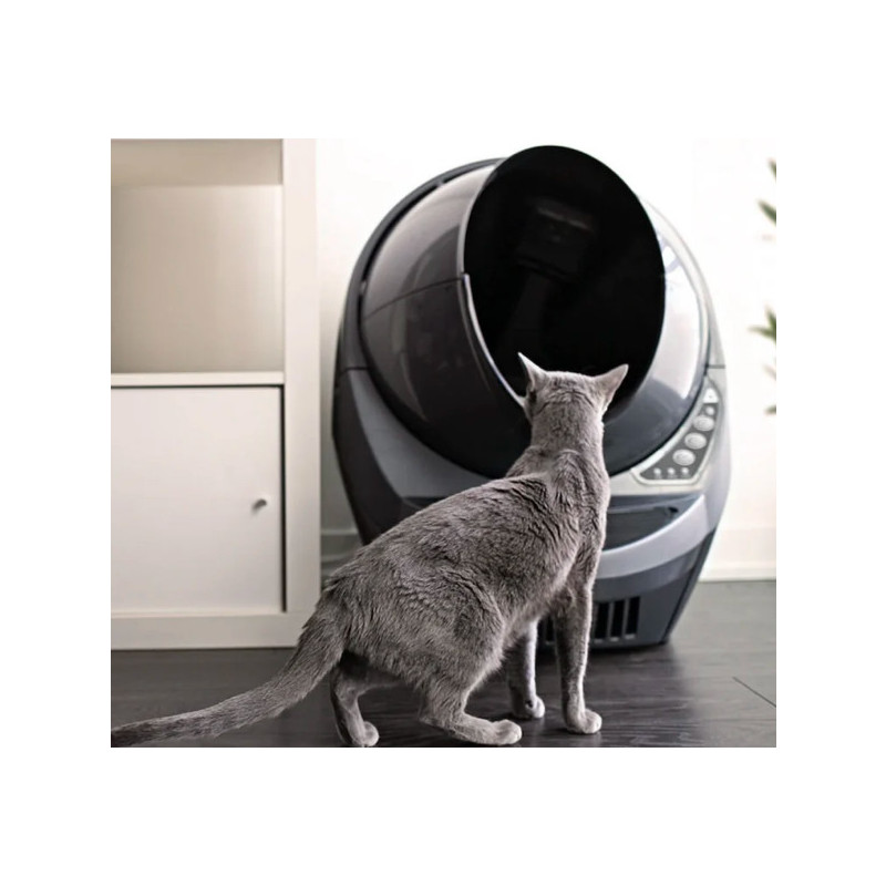 Litter-Robot 3 Connect automatisches selbstreinigendes Katzenklo Grau