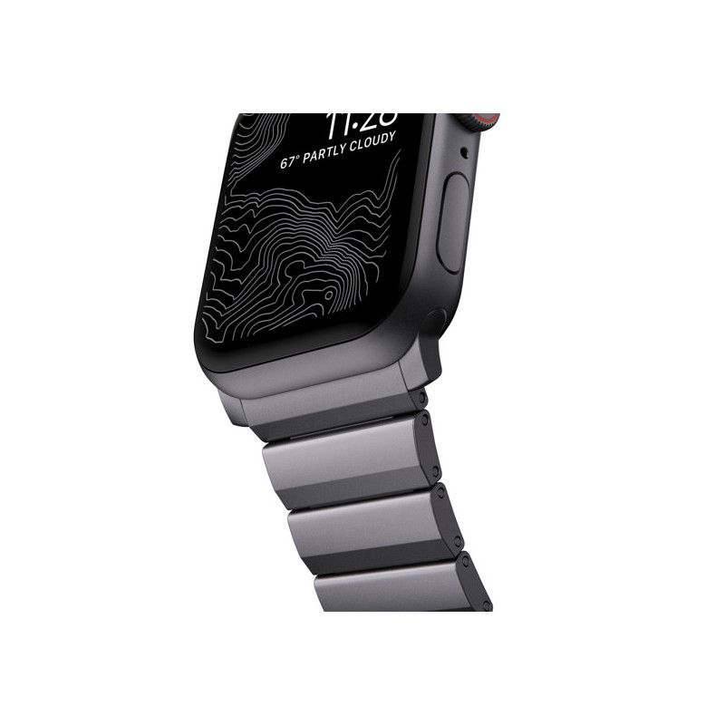 Grau Nomad Space Aluminum Watch Strap Apple 42/44/45/49mm