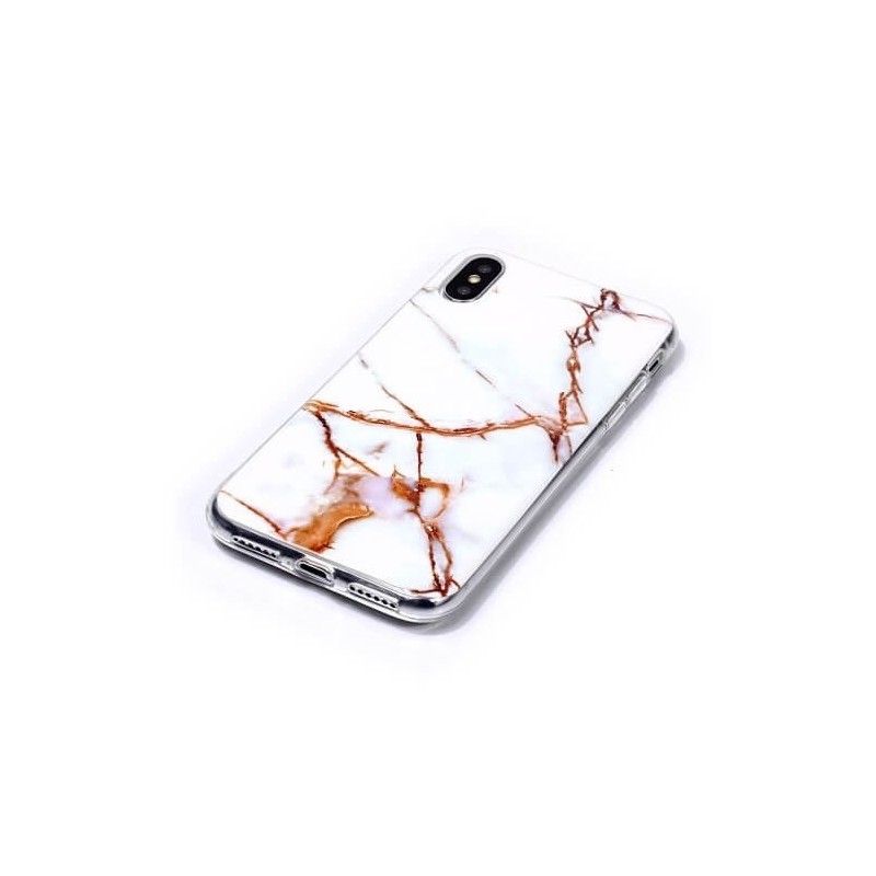 Casecentive Slim Hardcase Marmor iPhone X / XS weiß 