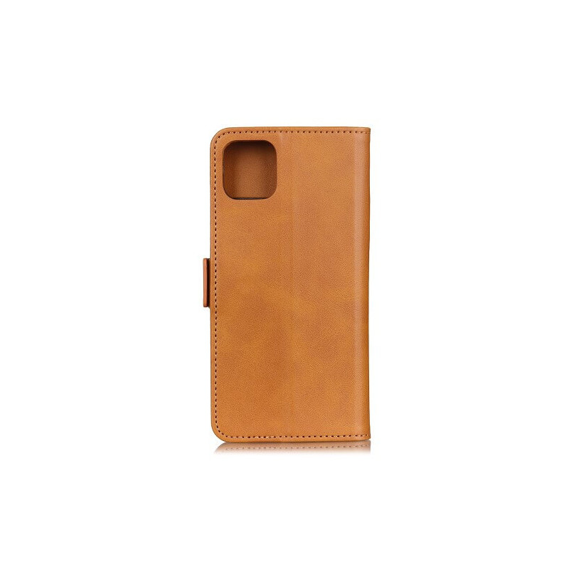Casecentive Magnetic Leather Wallet Case iPhone 12 / iPhone 12 Pro tan / braun 