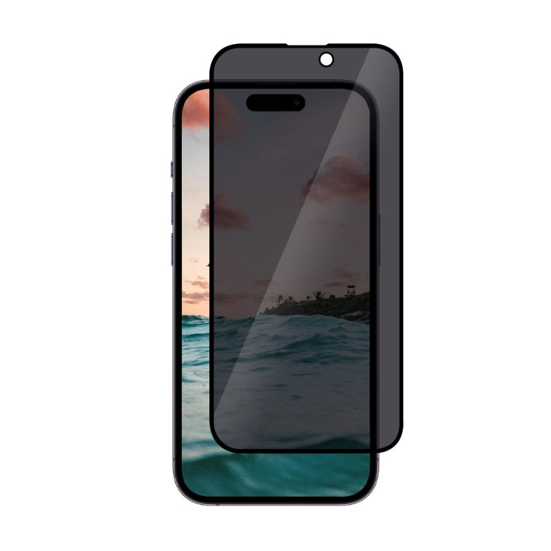 Casecentive Privacy Glass Displayschutzfolie 3D Vollschutz iPhone 15 Pro Max
