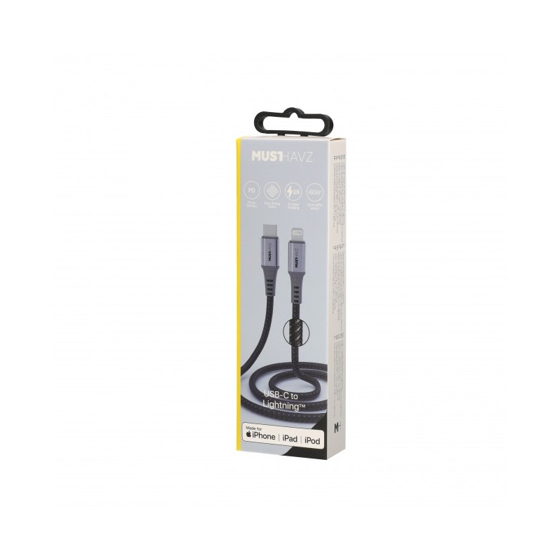 Musthavz USB-C zu Lightning MFi Nylon Kabel 1m