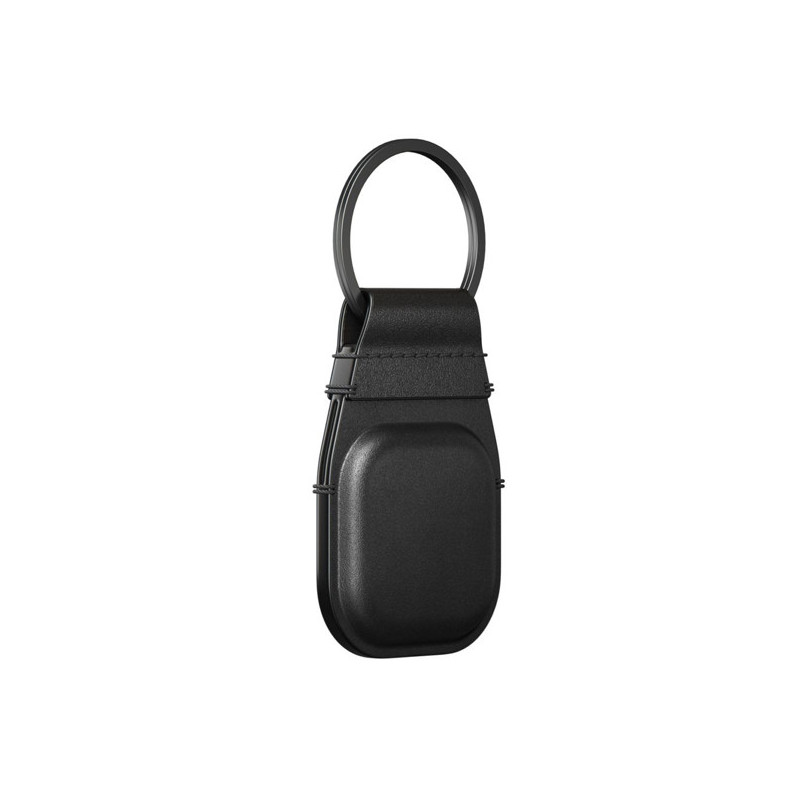 Mini-Aufbewahrungstasche aus echtem Leder mit Schlüsselanhänger color  Schwarz
