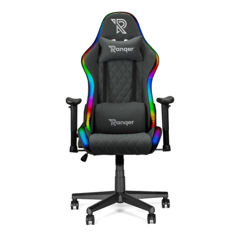 Ranqer Halo Fabric Gaming Stuhl (aus Stoff) RGB / LED Grau