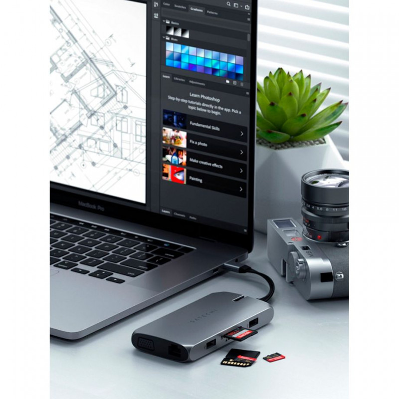 Satechi USB-C On-the-Go Multiport Adapter spacegrau