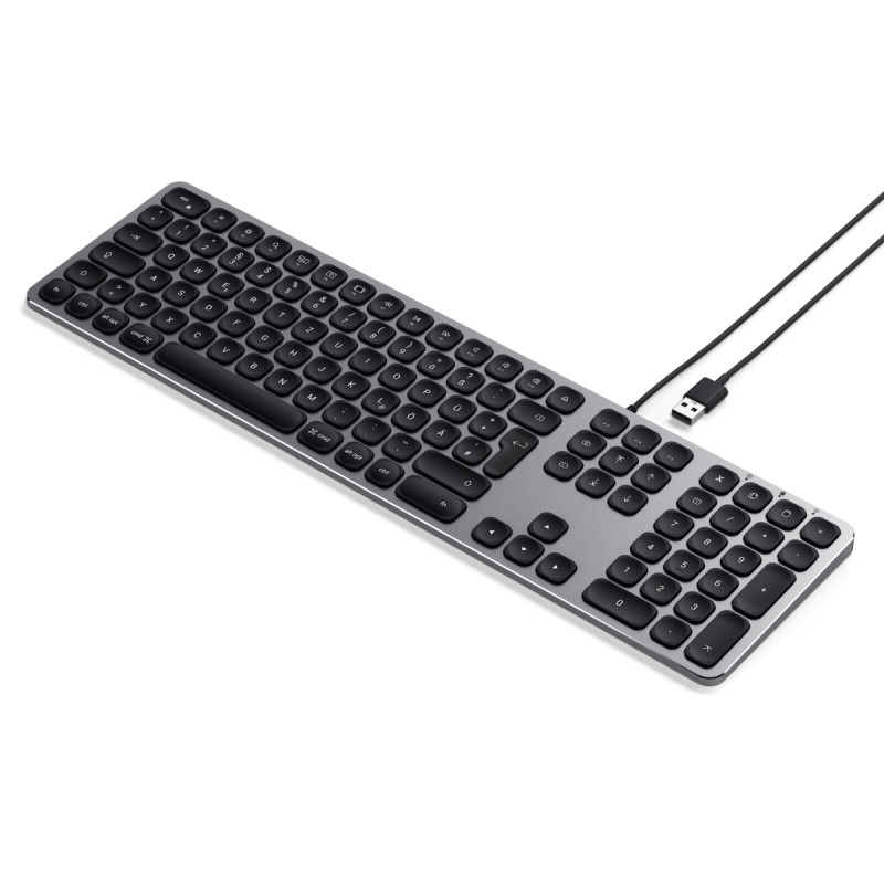 Satechi Aluminium deutsche Kabel-Tastatur Space Gray (wired)