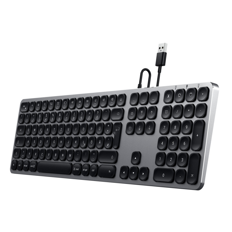 Satechi Aluminium deutsche Kabel-Tastatur Space Gray (wired)