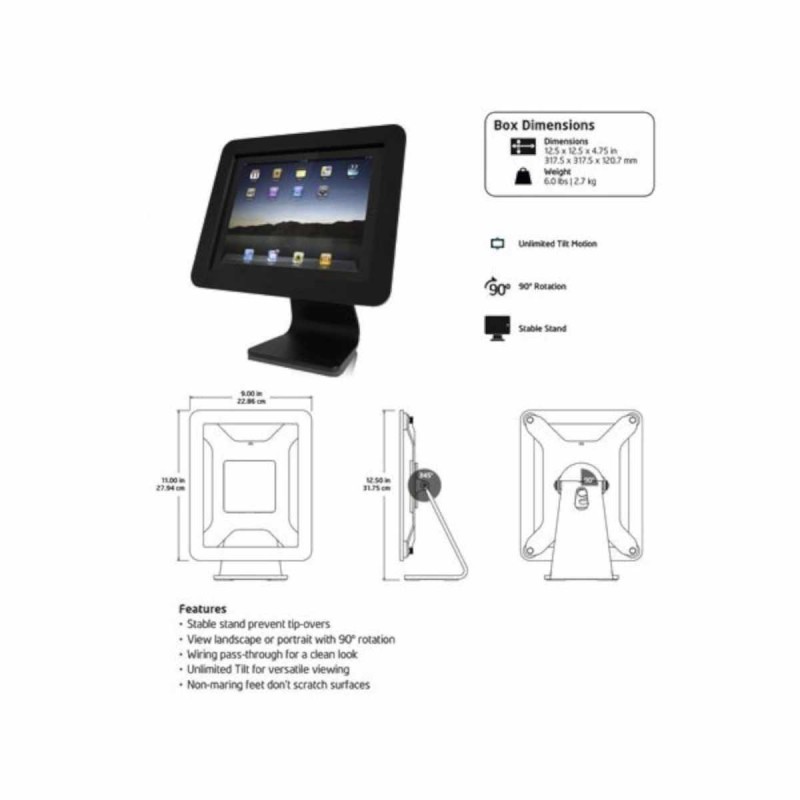 Maclocks iPad 1 / 2 / 3 Enclosure kiosk schwarz