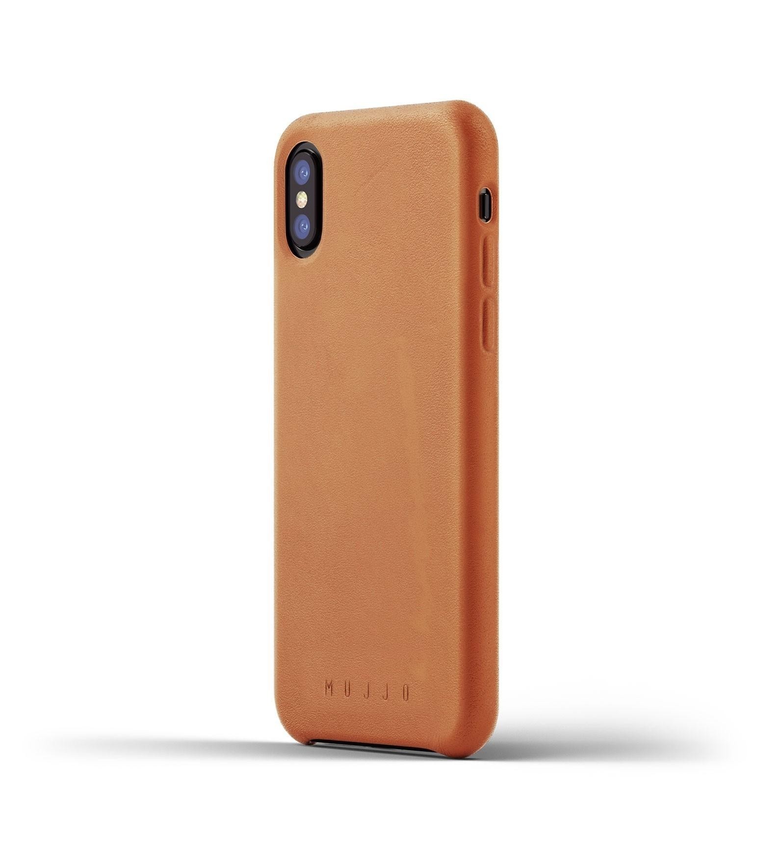 Mujjo Leather Case iPhone X braun