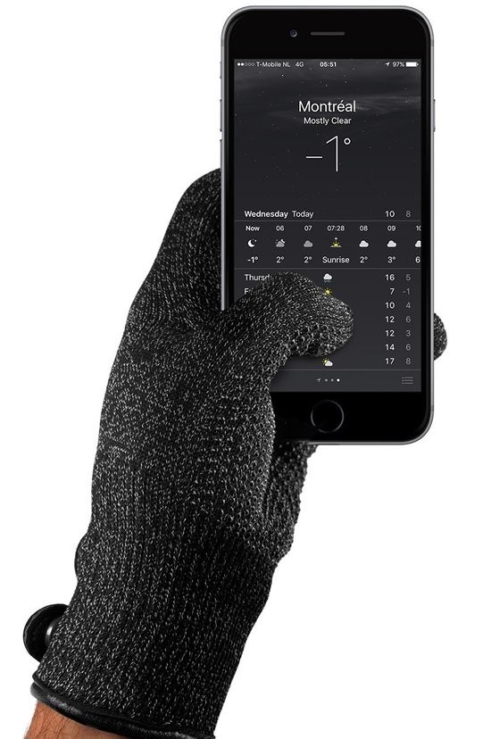 Mujjo Touchscreen-Handschuhe Small Single Layered schwarz