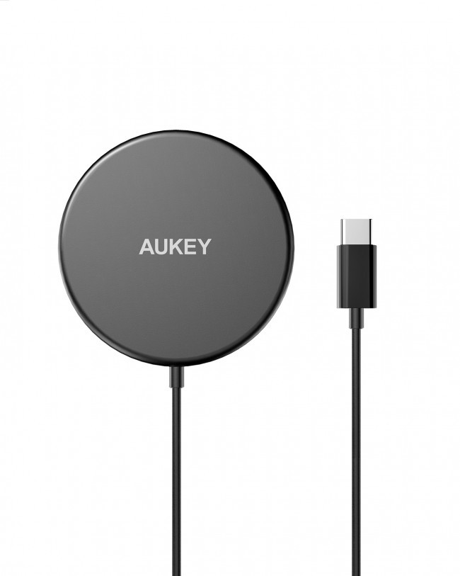 Aukey Aircore Magnetic Qi Wireless Charger 15W Schwarz